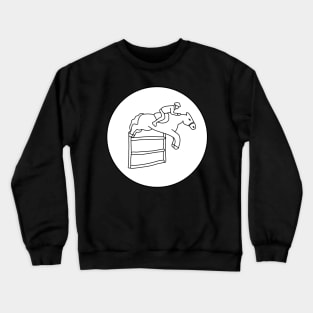 Horse rider. Horse racing. Interesting design, modern, interesting drawing. Hobby and interest. Concept and idea. Crewneck Sweatshirt